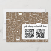 Coffee Lovers Little Bean Baby shower Invitation Kaart (Achterkant)