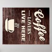 Coffee Lovers Live Hier Poster (Voorkant)