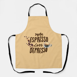 Coffee Lovers More Espresso Less Depresso Schort