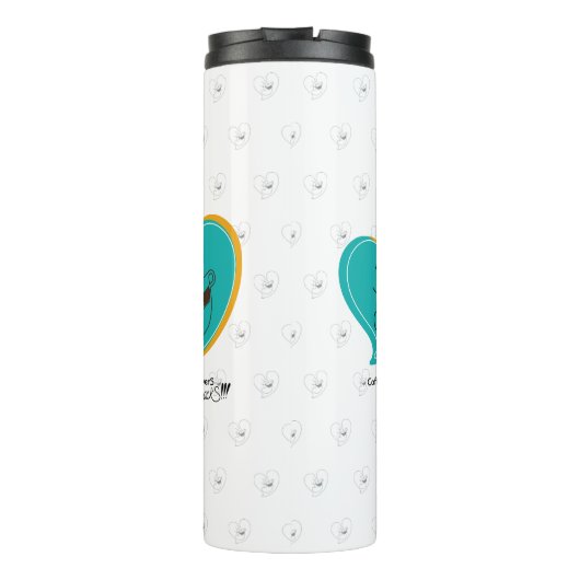 Coffee LoverS muackS-bewerkbare tekst Thermosbeker (Achterkant)