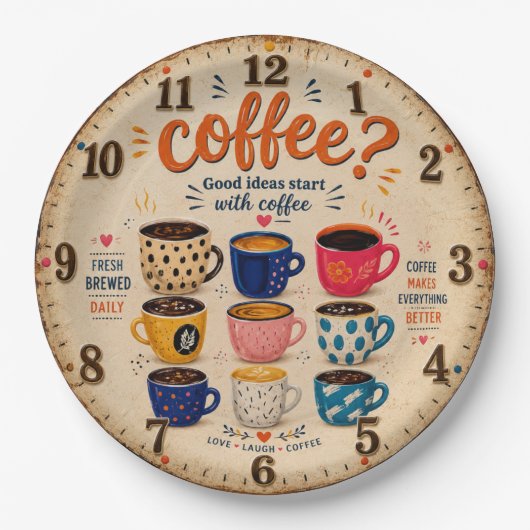 Coffee Lovers Papieren Bordje (Voorkant)