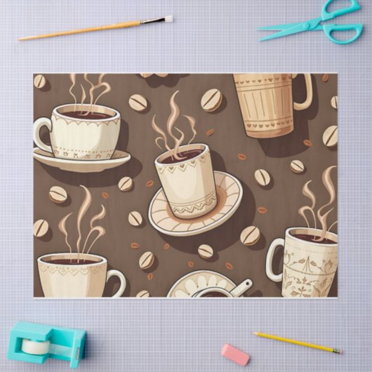 Coffee Lovers' Paradise: Gezellig Brouwen & Bonen Tissuepapier (Craft)