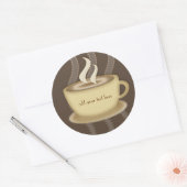 Coffee Lovers Ronde Sticker (Envelop)