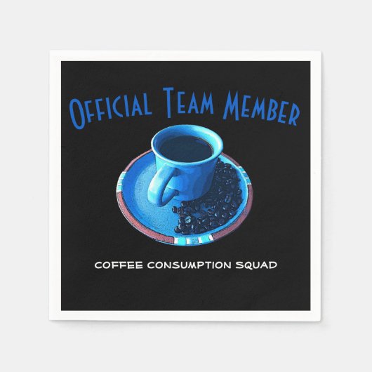 Coffee Lovers Team Drink Squad Sjabloon Servetten (Voorkant)
