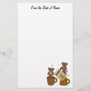 Coffee Lovers Teddy Briefpapier
