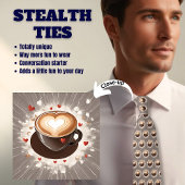 Coffee Lover's Valentijn Heart Stealth Stropdas