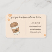 Coffee Loyalty Card Beige Boho Stempel Beloning (Achterkant)