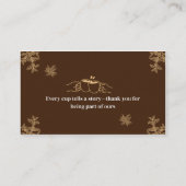 Coffee Loyalty Card Bruin Elegant QR-ontwerp (Achterkant)