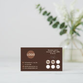 Coffee Loyalty Card Bruin Minimalistisch Design (Staand voorkant)