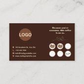 Coffee Loyalty Card Bruin Minimalistisch Design (Voorkant)