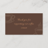 Coffee Loyalty Card Minimaal Bruin (Achterkant)