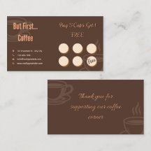Coffee Loyalty Card Minimaal Bruin