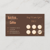 Coffee Loyalty Card Minimaal Bruin (Voorkant)
