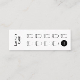 Coffee Loyalty Kaart, schoon en eenvoudig, budget