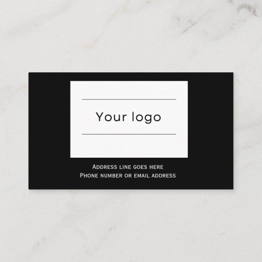 Coffee Loyalty Kaart, Schoon en eenvoudig zwart (Achterkant)