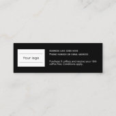 Coffee Loyalty Kaart, Schoon en eenvoudig zwart (Achterkant)