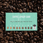 Coffee Loyalty Kaarten  groen hout