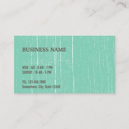 Coffee Loyalty Kaarten  groen hout (Achterkant)