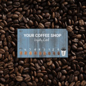 Coffee Loyalty Kaarten Rustic Dusty Blue Barn Wood