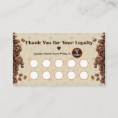 Coffee Loyalty Ponskaart Bruine Cafe Stijl (Voorkant)