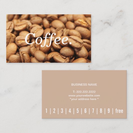 Coffee Loyalty Punch Card (Voorkant / Achterkant)