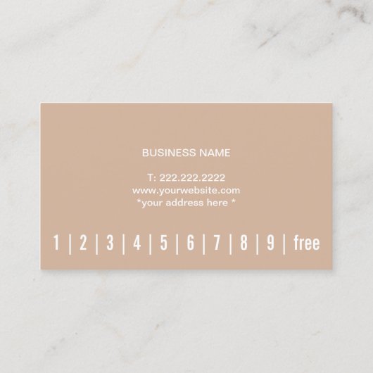 Coffee Loyalty Punch Card (Achterkant)