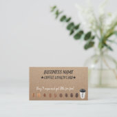 Coffee Loyalty Punch Kaarten Rustic Kraft (Staand voorkant)