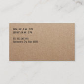 Coffee Loyalty Punch Kaarten Rustic Kraft (Achterkant)