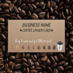 Coffee Loyalty Punch Kaarten Rustic Kraft<br><div class="desc">Rustic Kraft Background Coffee Loyalty Kaarten.</div>