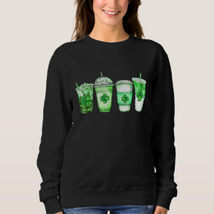 Coffee Lucky Latte Green St. Patrick's Day Irish S Trui