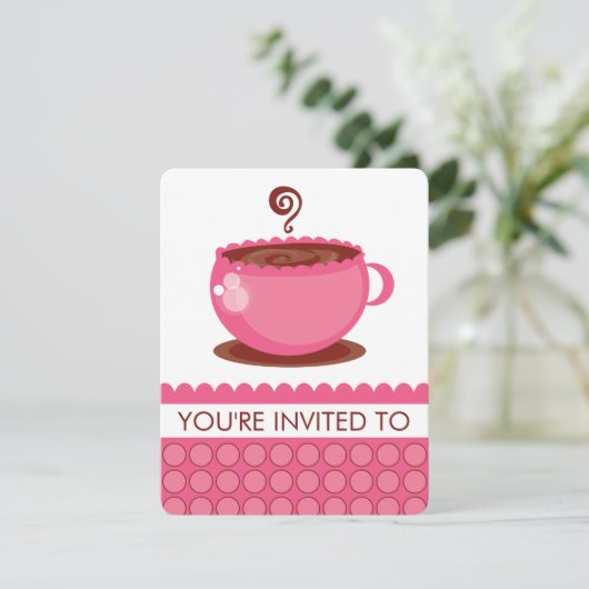 Coffee Luncheon-uitnodigingen Kaart (Staand voorkant)