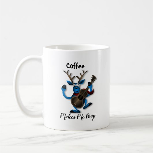 Coffee maakt me Poop Mok, Funny Gag Gift Koffiemok (Links)