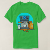 Coffee Machine Espresso Mokken Cup en koffieverpak T-shirt (Design voorkant)