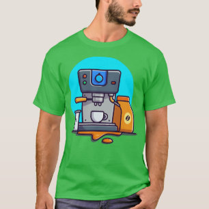 Coffee Machine Espresso Mokken Cup en koffieverpak T-shirt