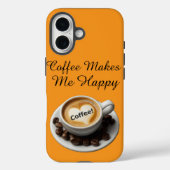 Coffee Makes Me Happy Cute Case-Mate iPhone Case (Achterkant)