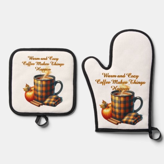 Coffee Makes Things Happen Ovenwant & Pannenlap Set (Voorkant)