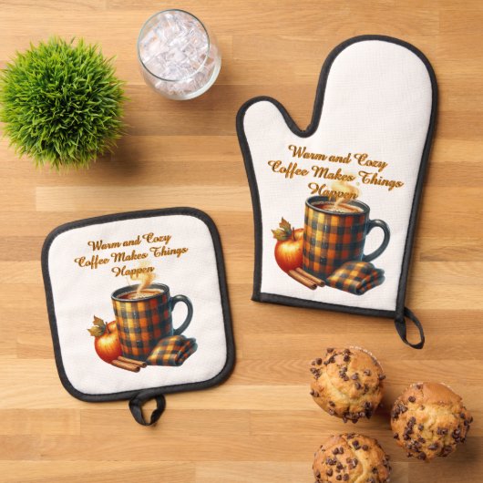 Coffee Makes Things Happen Ovenwant & Pannenlap Set (Top down)