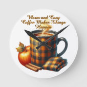 Coffee Makes Things Happen Ronde Klok (Voorkant)