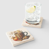 Coffee Makes Things Happen Stenen Onderzetter (Zijkant)