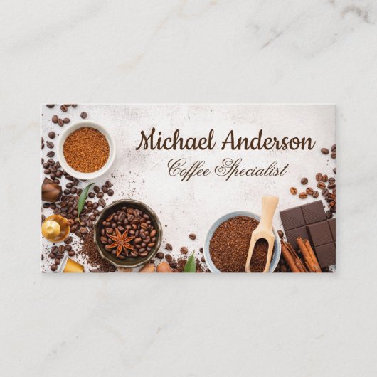 Coffee Making Supply on Table Visitekaartje (Voorkant)