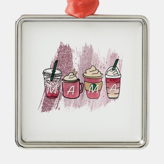 Coffee Mama Metalen Ornament (Voorkant)