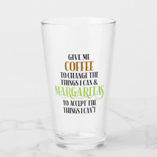 Coffee & Margarita Lover Funny Gezegde Glas