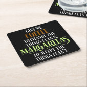 Coffee & Margarita Lover Funny Gezegde Kartonnen Onderzetters (Schuin)