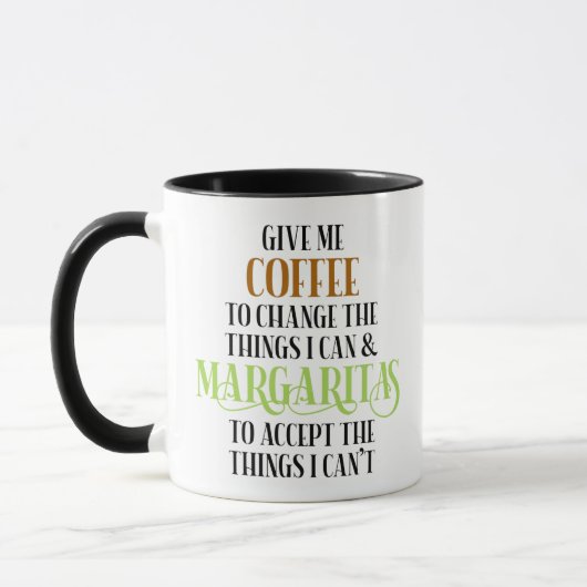 Coffee & Margarita Lover Funny Gezegde Mok (Links)