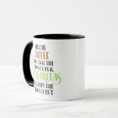Coffee & Margarita Lover Funny Gezegde Mok (Voorkant links)