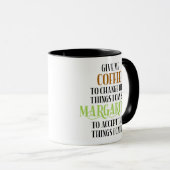 Coffee & Margarita Lover Funny Gezegde Mok (Voorkant rechts)