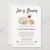 Coffee Martini Love is Brewing Bruiloftsfeest Kaart (Voorkant)