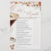 Coffee Martini Over or Under Bridal Shower Game (Voorkant)