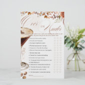 Coffee Martini Over or Under Bridal Shower Game (Staand voorkant)