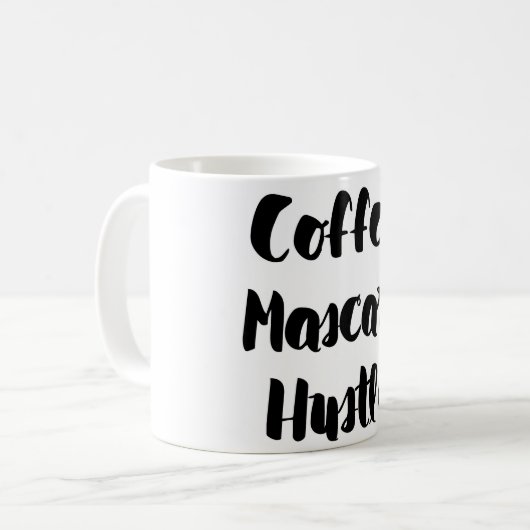 Coffee Mascara Hustle Koffiemok (Voorkant links)